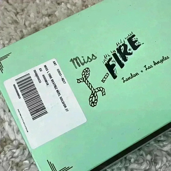 Miss L Fire Beatriz Gold Peep Toe Heels - Women’s - Picture 12 of 15